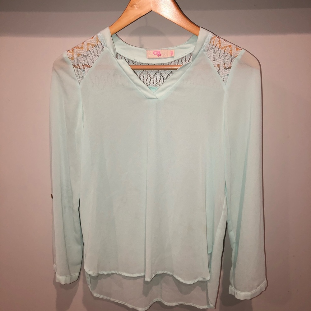 GB girls Teal shirt